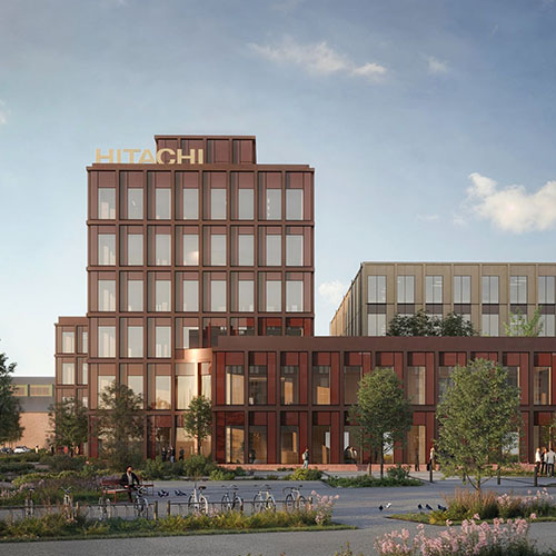 Hitachi, Ludvika modulfasader, glasfaser